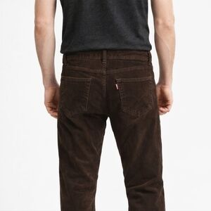 Retro Fit • LEVI's 2018 • Thin Brown Cordoroy Jeans Men's Size 33x32